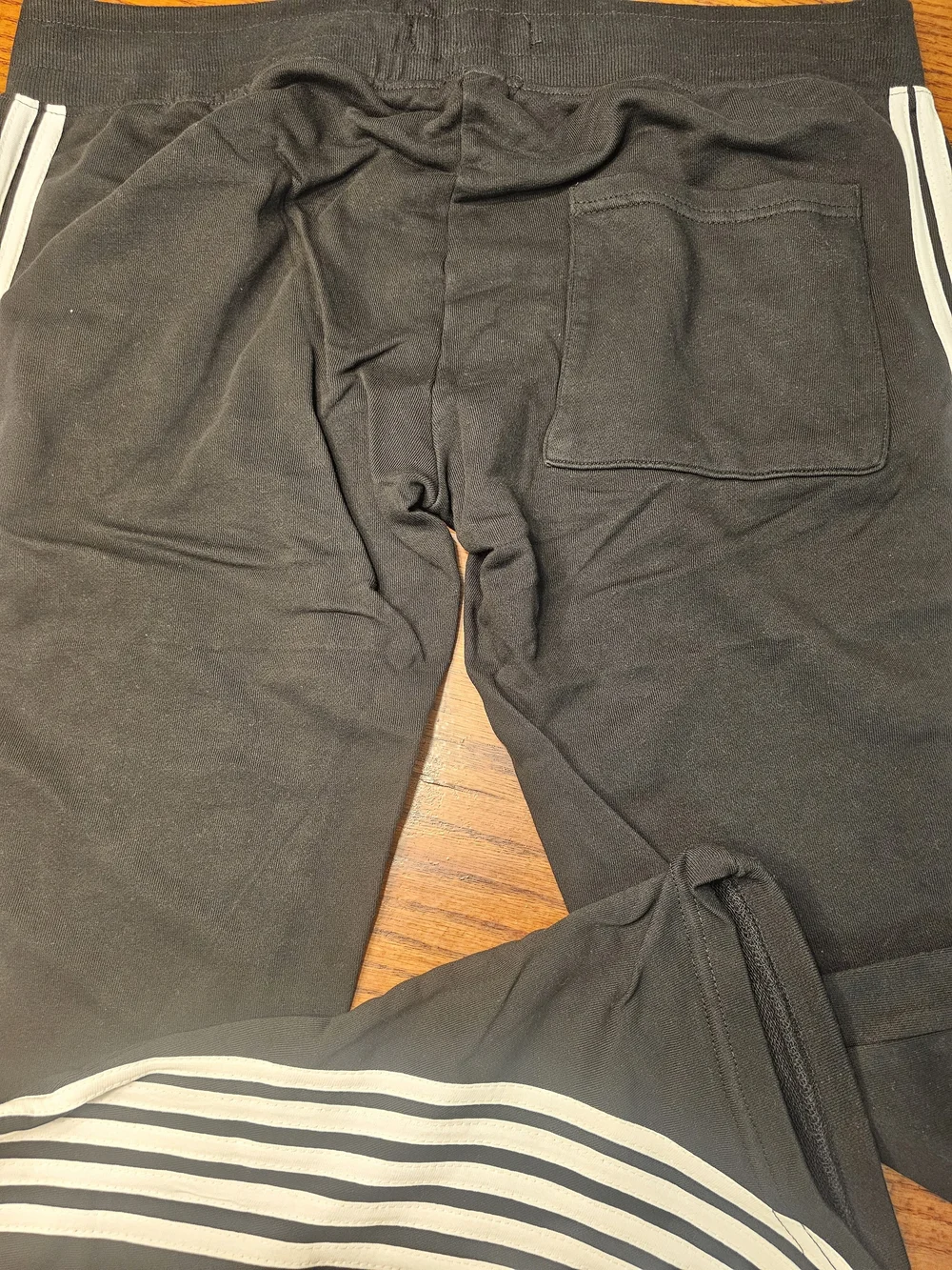 Mens Urban Beast  Black Jogger Pants with White Side Stripes